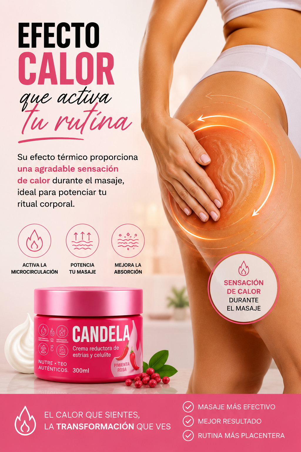 🔥 Crema CANDELA para Celulitis y Estrías + 🎁 Bella Skin 3 en 1 de REGALO