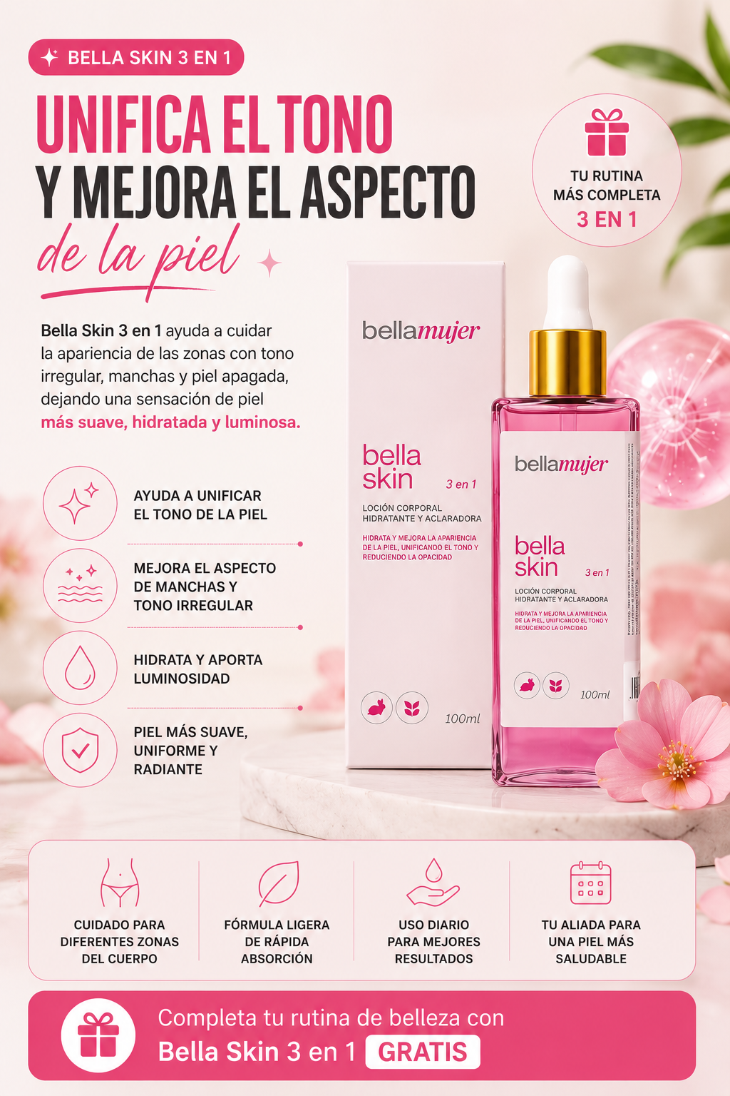 🔥 Crema CANDELA para Celulitis y Estrías + 🎁 Bella Skin 3 en 1 de REGALO